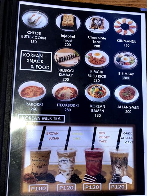 hobing bingsu menu|Hobing Korean Dessert Cafe, Mandaluyong .
